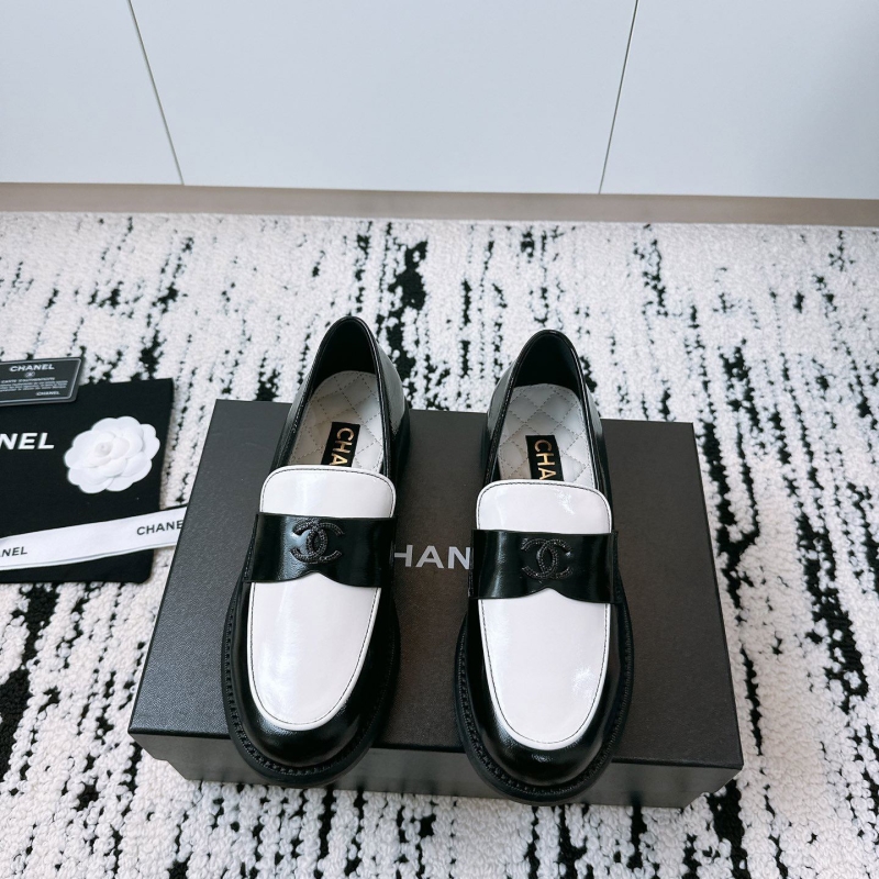 Ch*el leather shoes